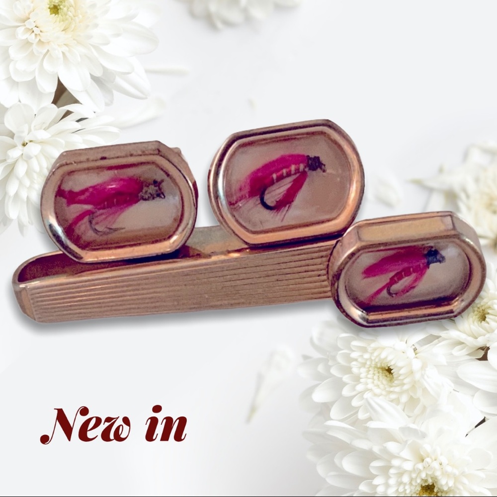 VINTAGE SWANK CUFFLINK AND TIE TACK